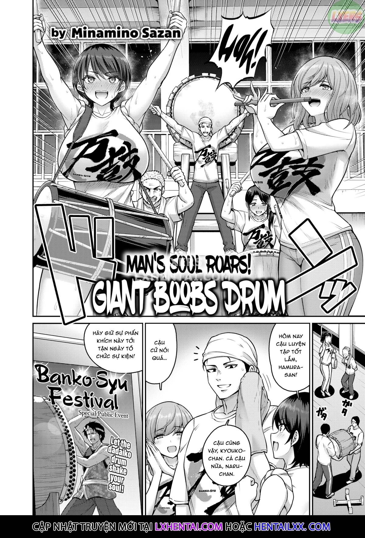 Xem ảnh 5 trong truyện hentai Man's Soul Roars! Giant Boobs Drum - One Shot - truyenhentai18.pro
